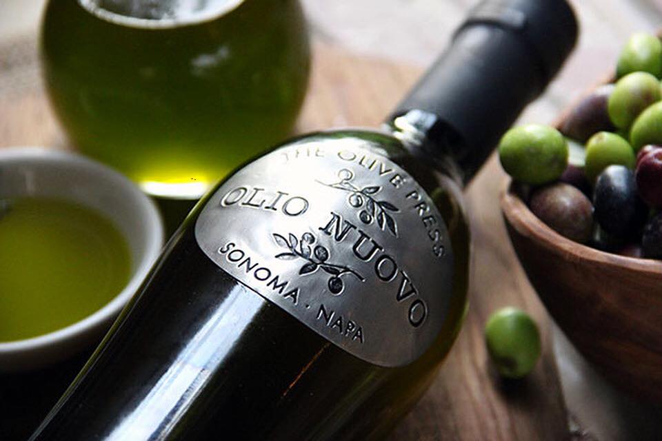 Fresh pressed olive oil from The Olive Press